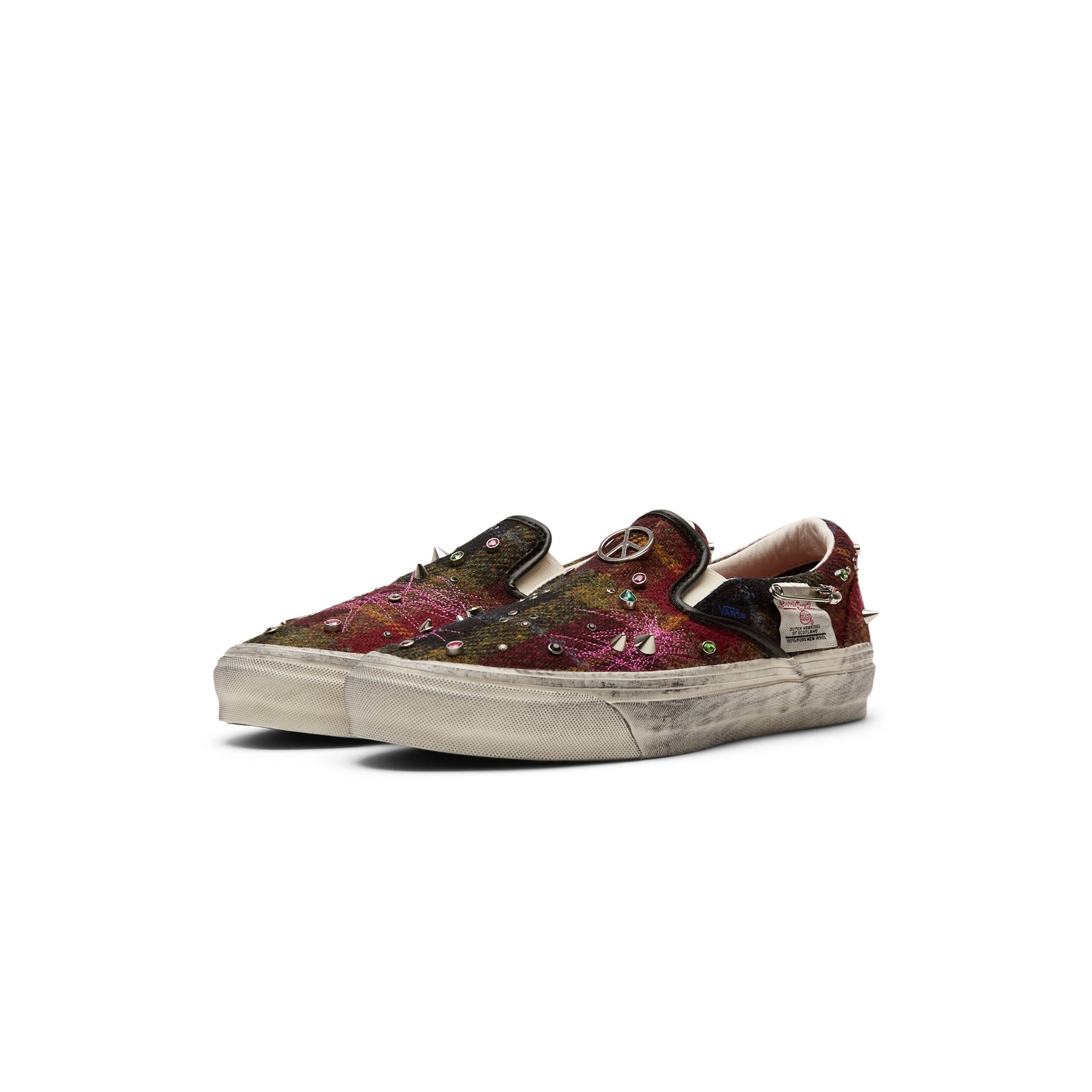 Vans LX Classic Slip On 98 Harris Tweed (Harris Tweed Red/Multi