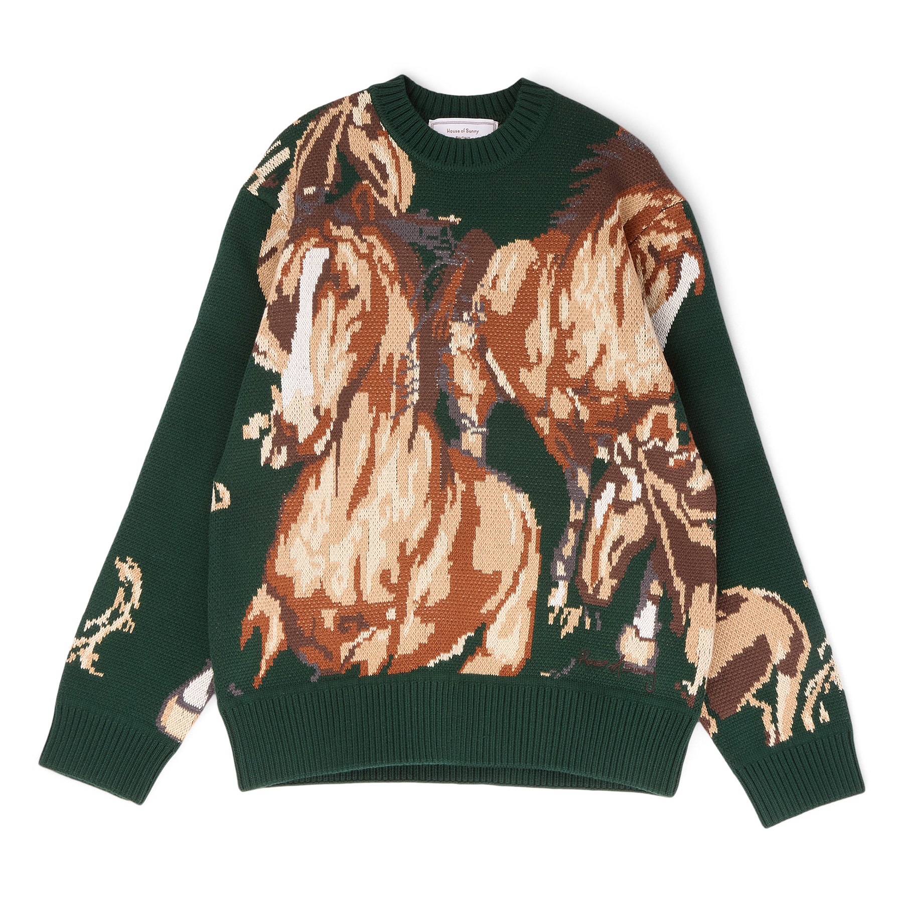 House of Sunny Wild Horses Sweater (Emerald Green)