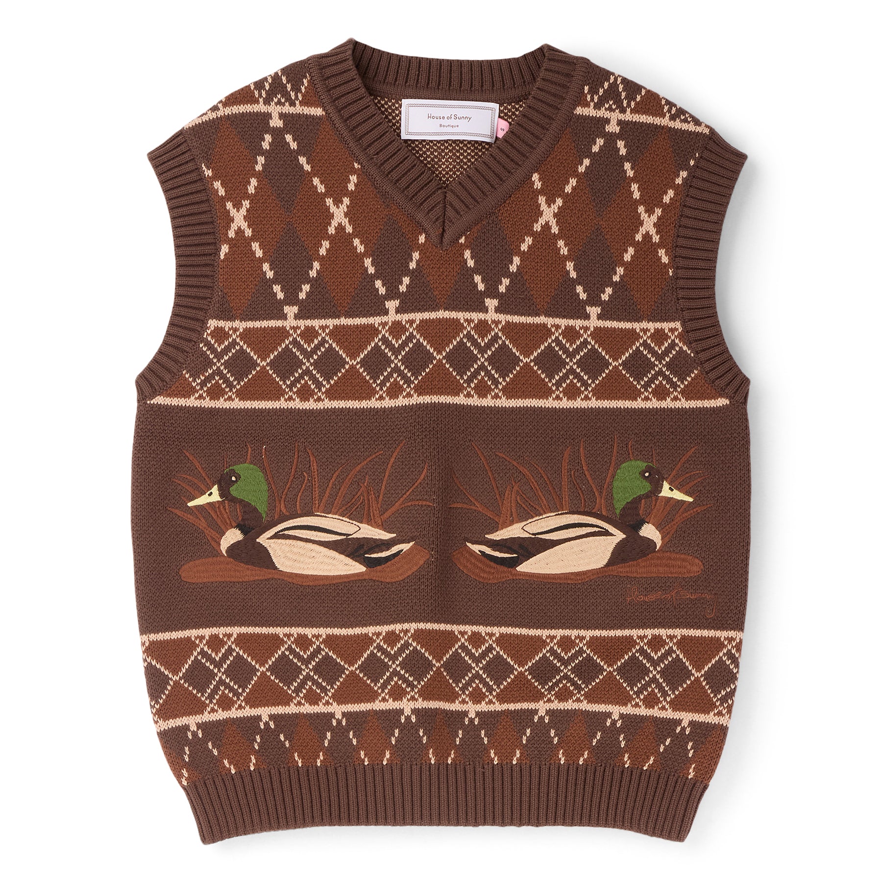 House of Sunny Ripples Vest (Tobacco)