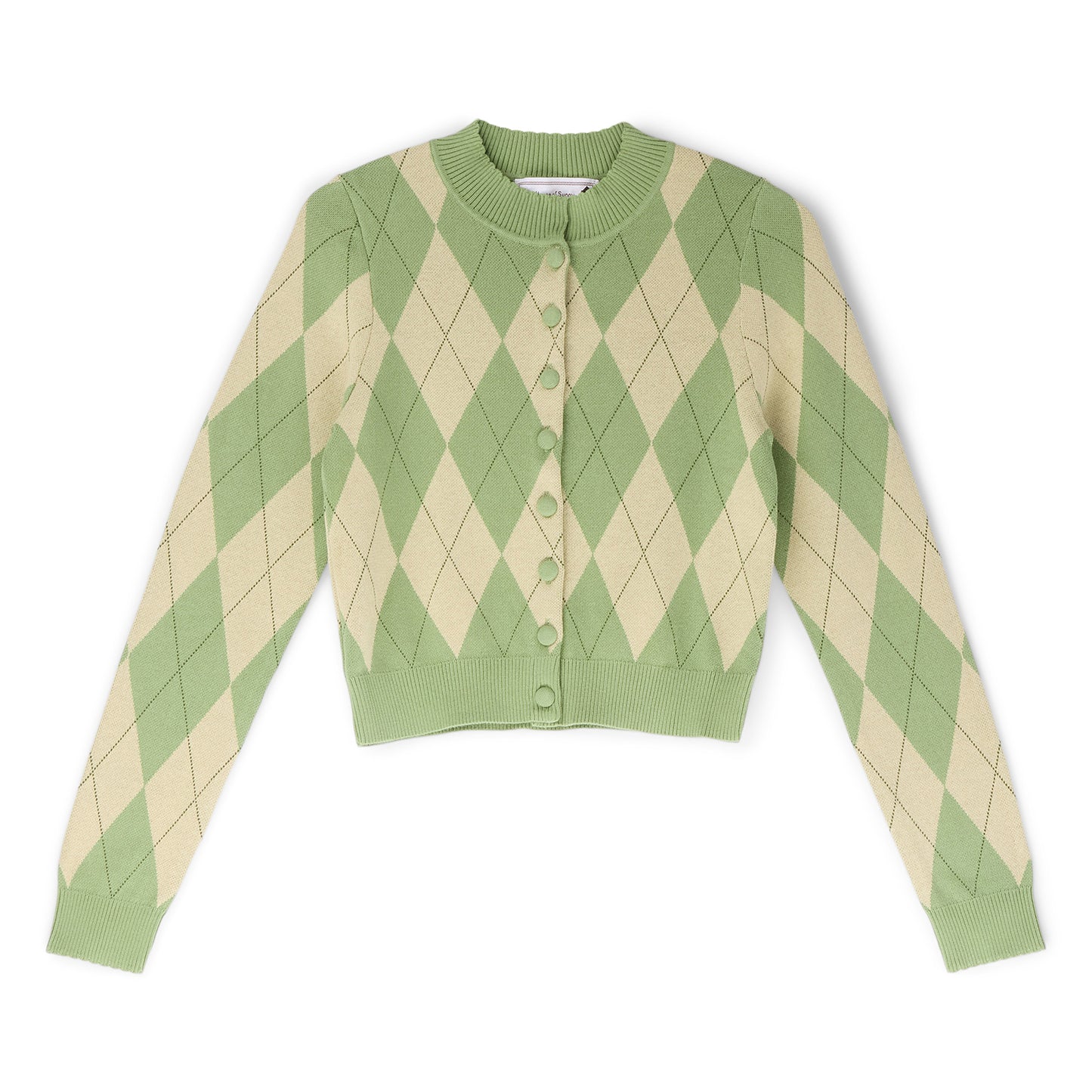 House of Sunny Argyle Lounge Cardigan (Matcha)
