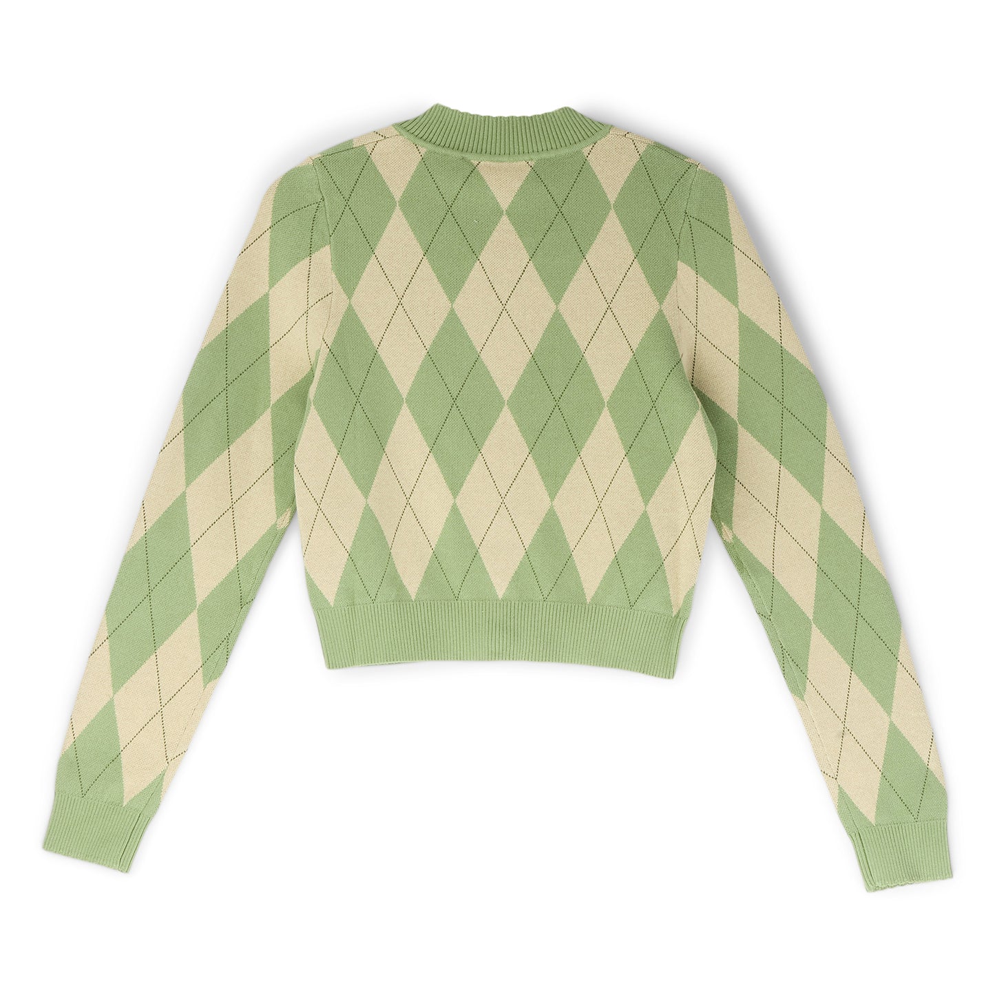 House of Sunny Argyle Lounge Cardigan (Matcha)