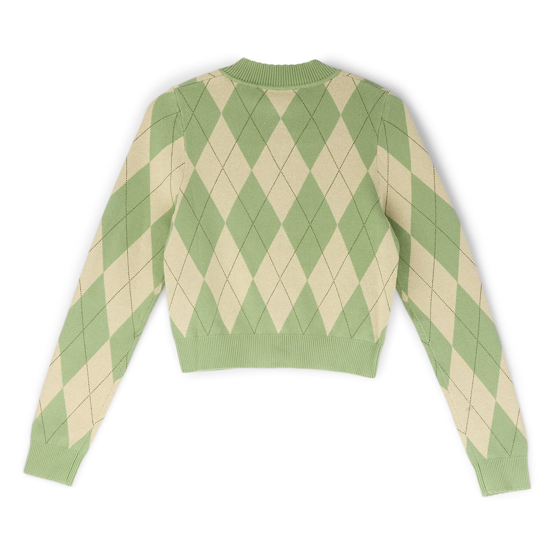 House of Sunny Argyle Lounge Cardigan (Matcha)