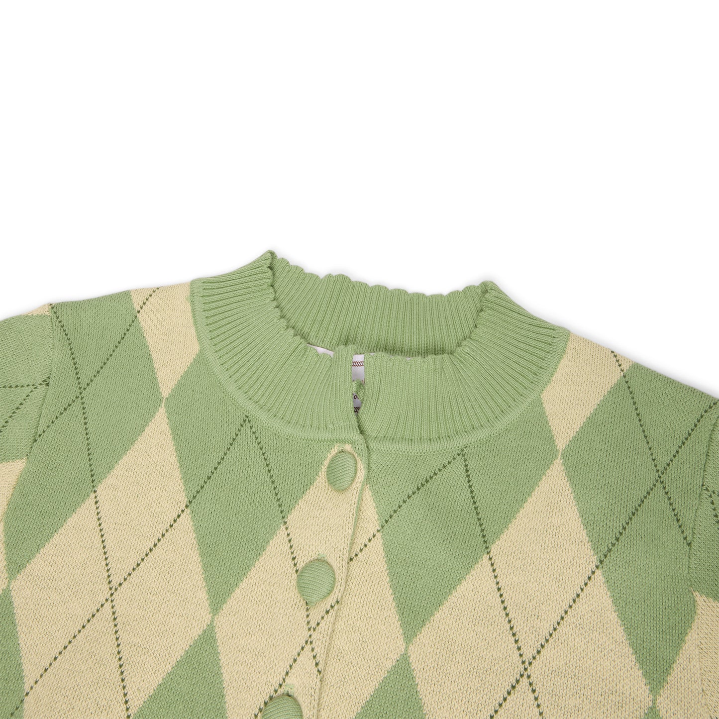 House of Sunny Argyle Lounge Cardigan (Matcha)