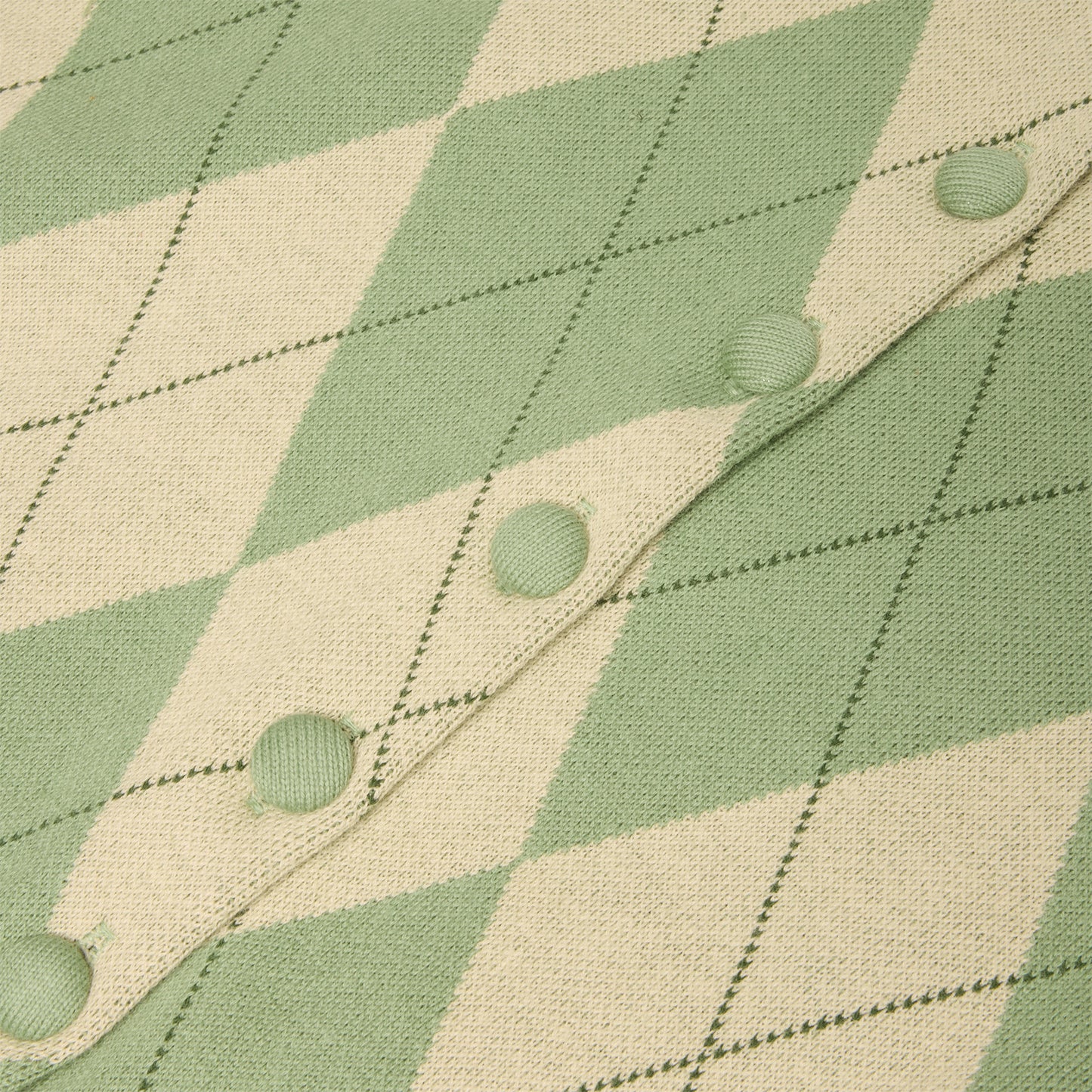 House of Sunny Argyle Lounge Cardigan (Matcha)