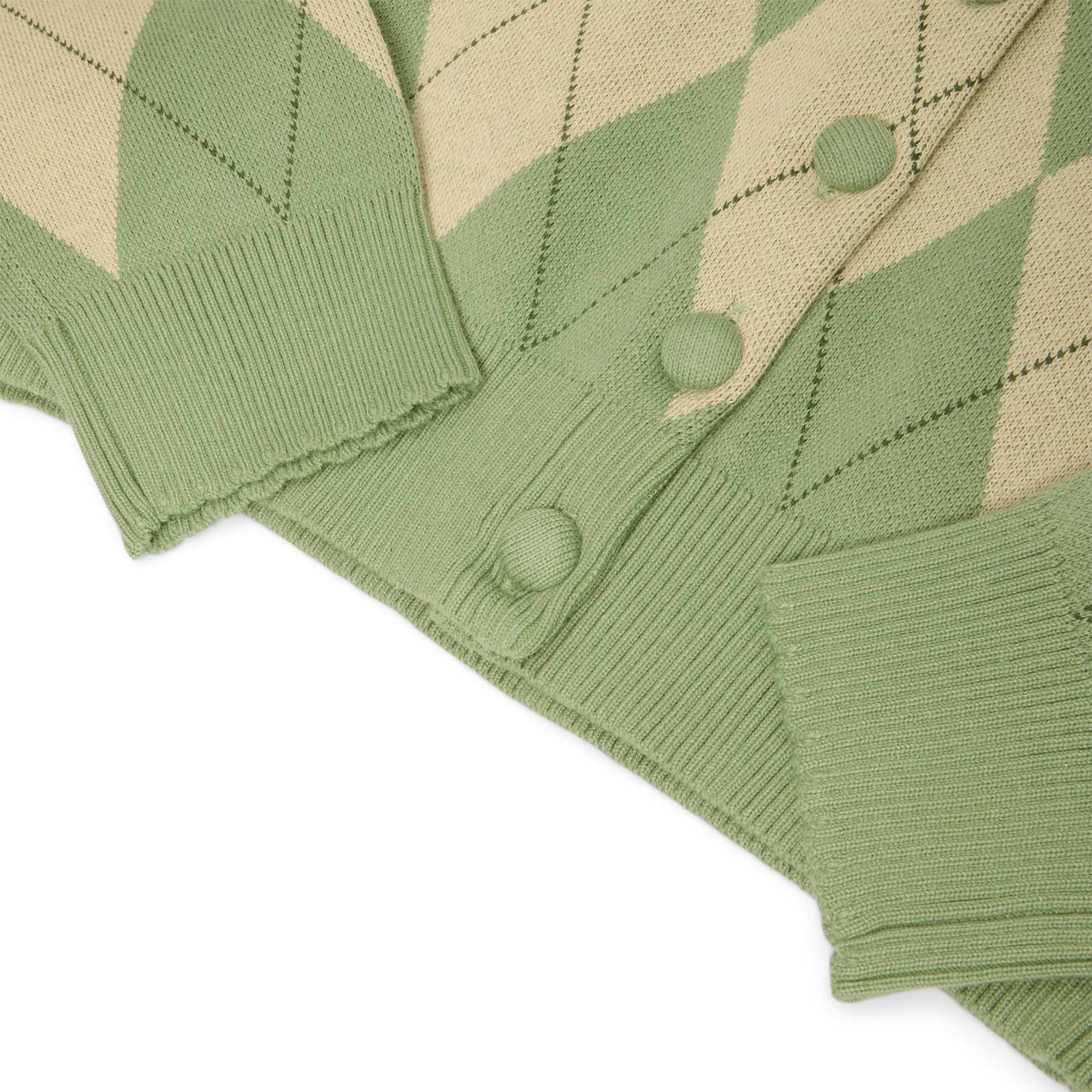 House of Sunny Argyle Lounge Cardigan (Matcha)