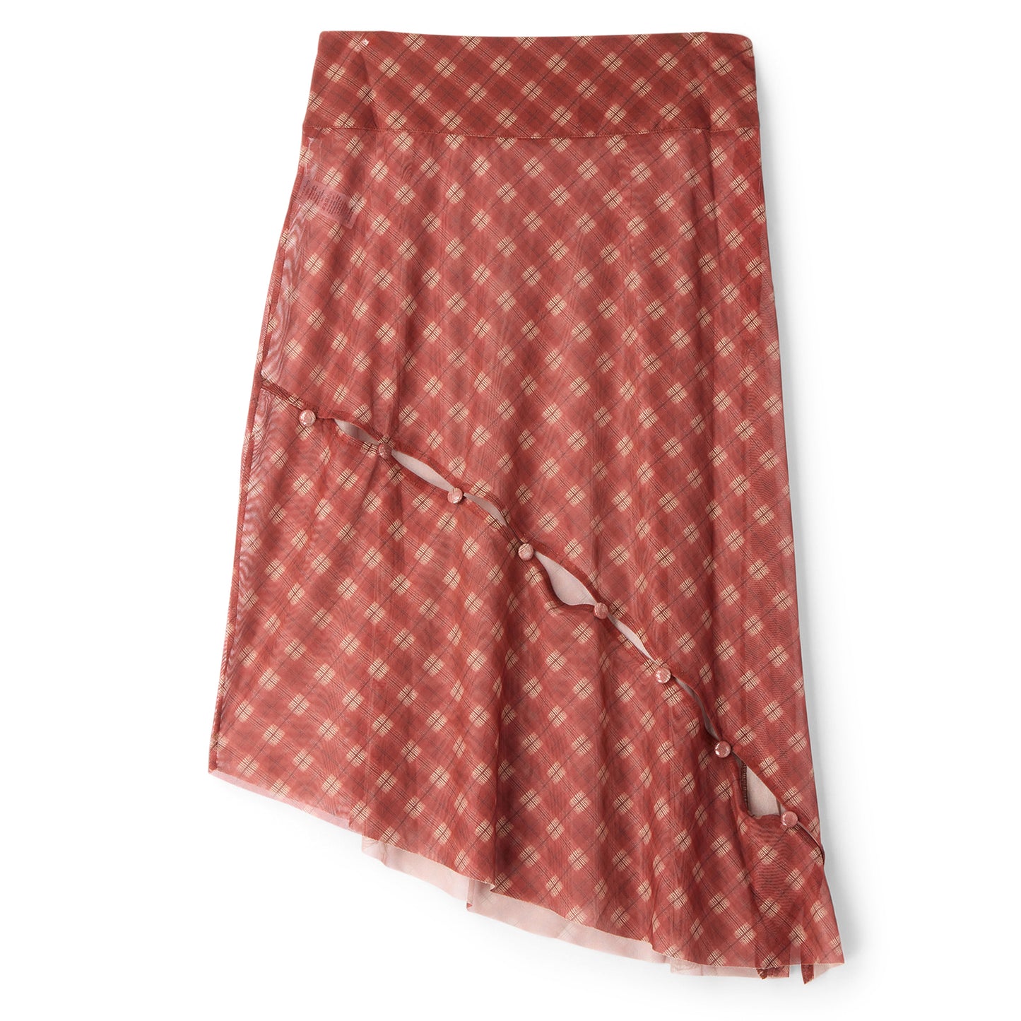 House of Sunny Retro Check Mesh Skirt (Multi)