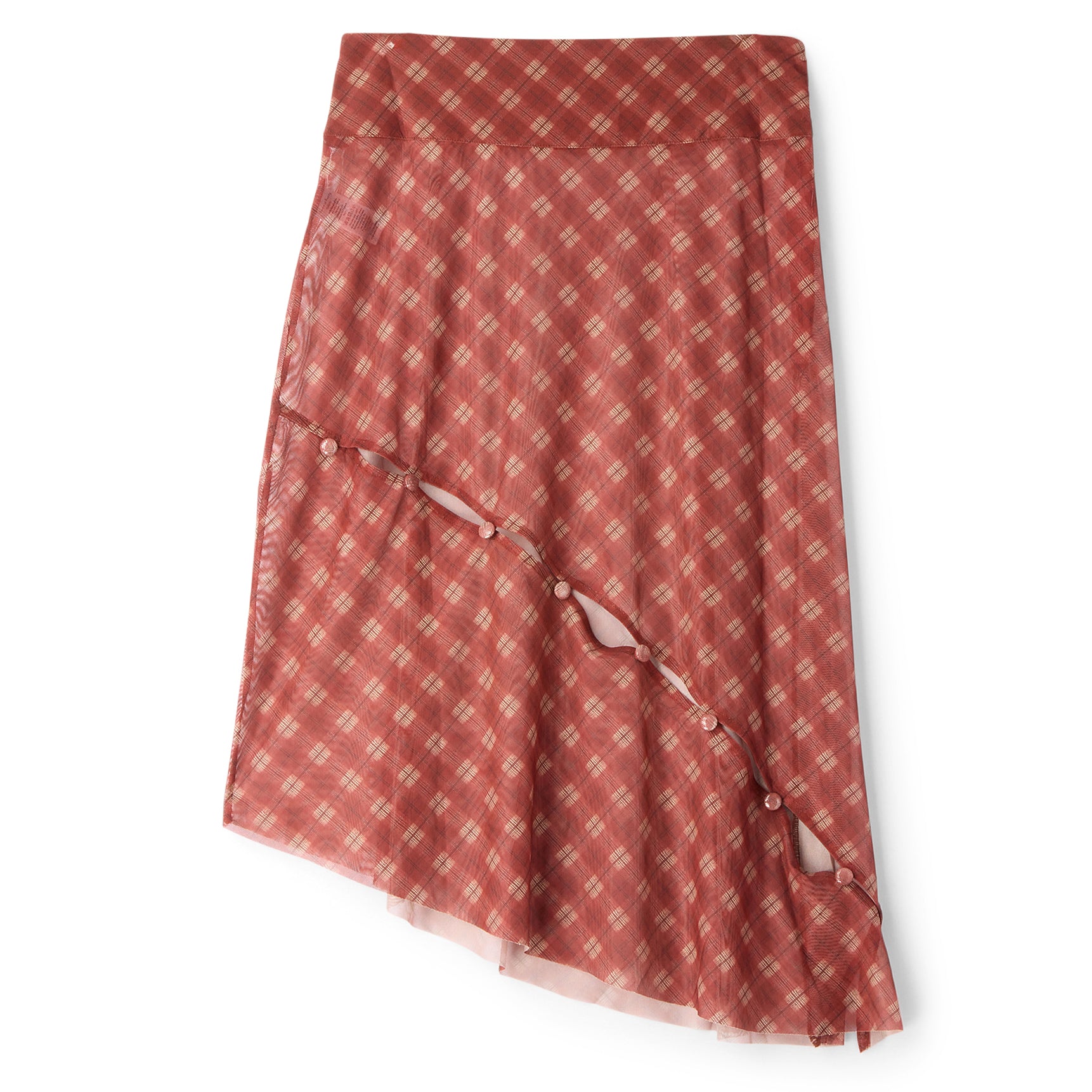 House of Sunny Retro Check Mesh Skirt (Multi)