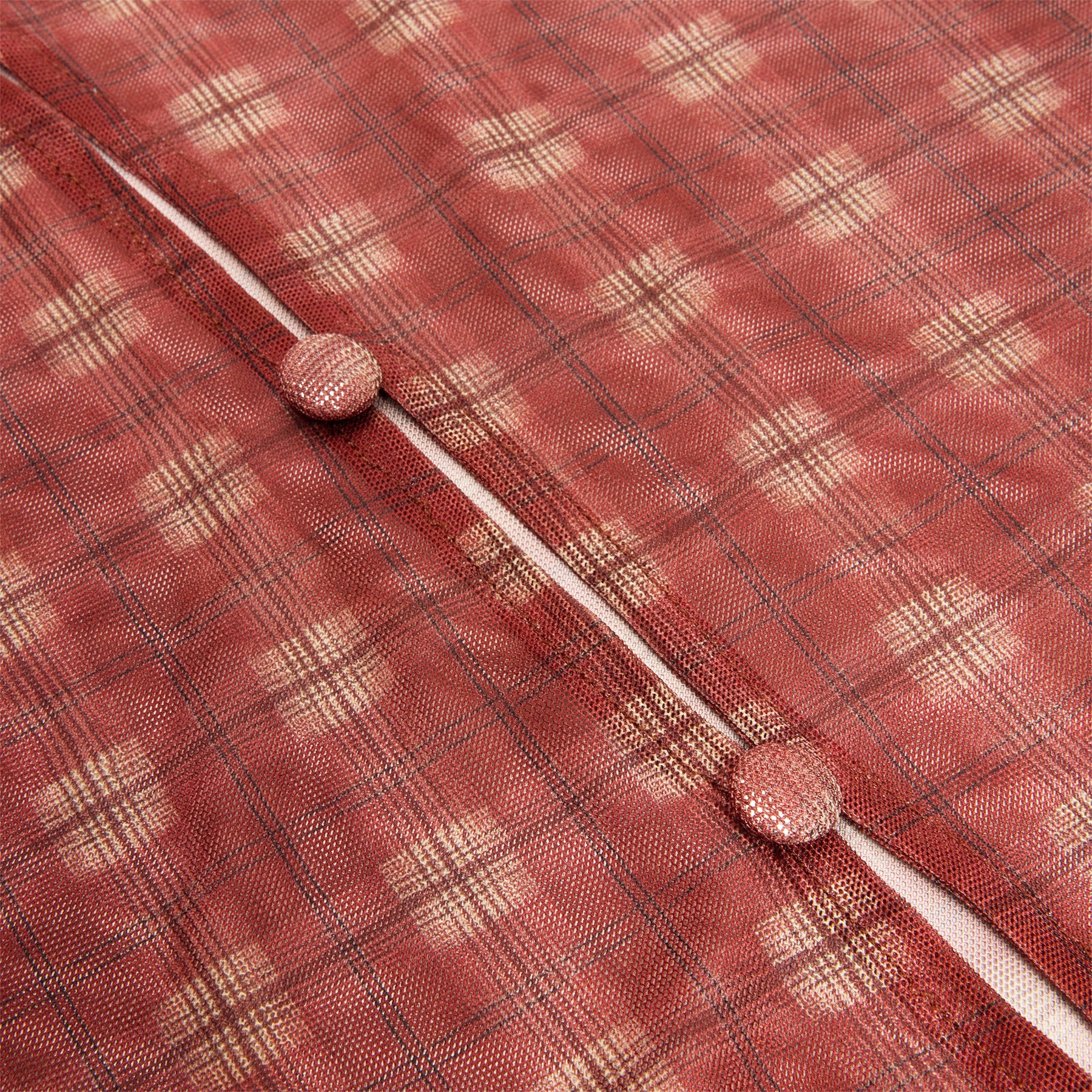 House of Sunny Retro Check Mesh Skirt (Multi)