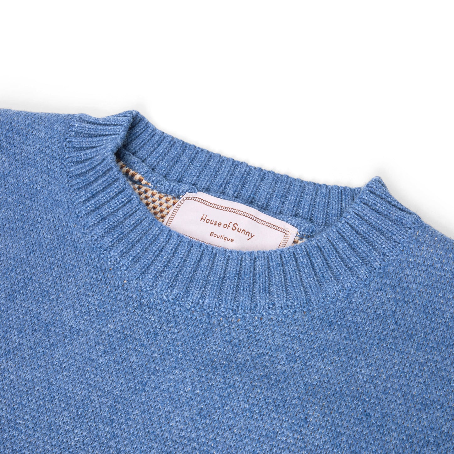 House of Sunny The Ginger Cat Crew  Sweater (Mid Blue)