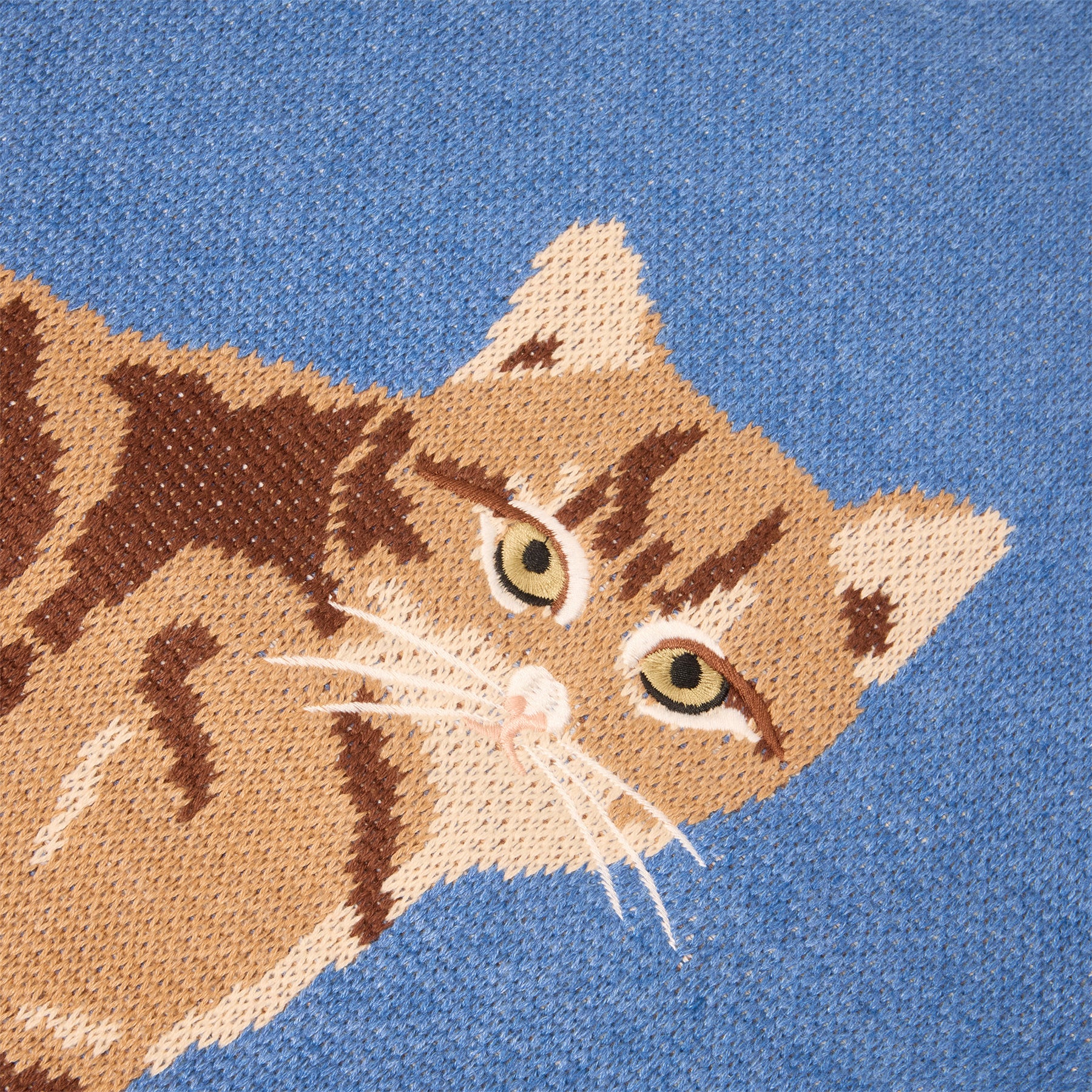 House of Sunny The Ginger Cat Crew  Sweater (Mid Blue)