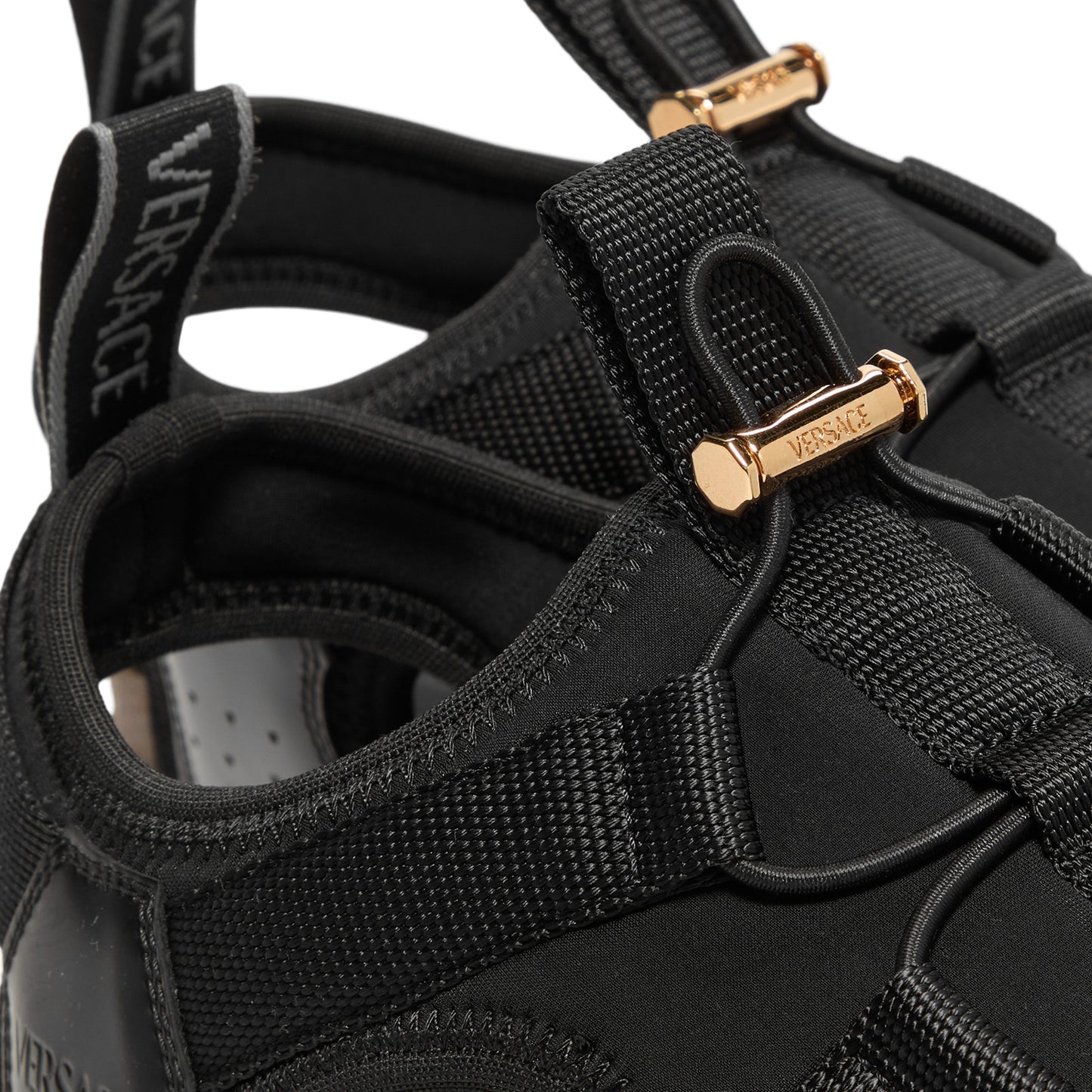 Versace Medusa Track Sandals (Black/Versace Gold)