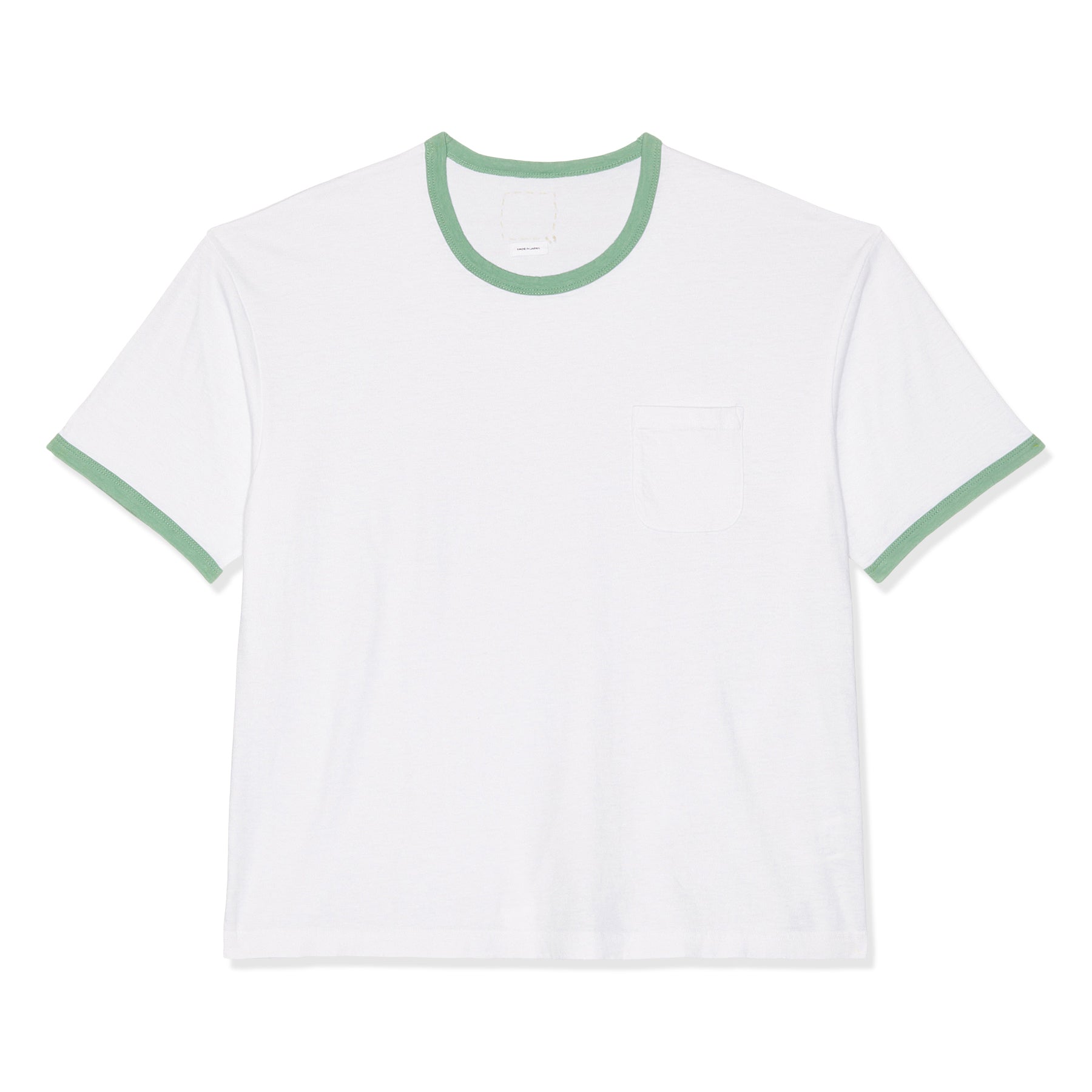 Visvim Amplus Ringer Short Sleeve Tee (White/Light Green)
