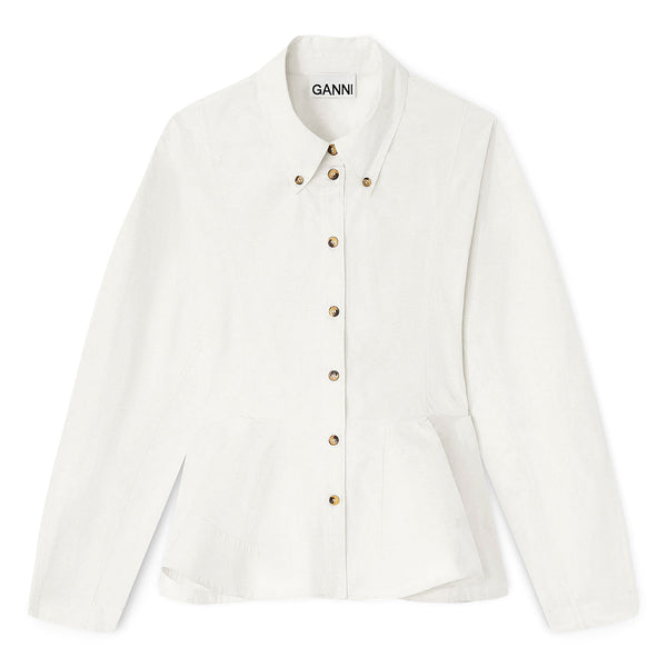 GANNI Peplum Shirt (Egret) – CNCPTS