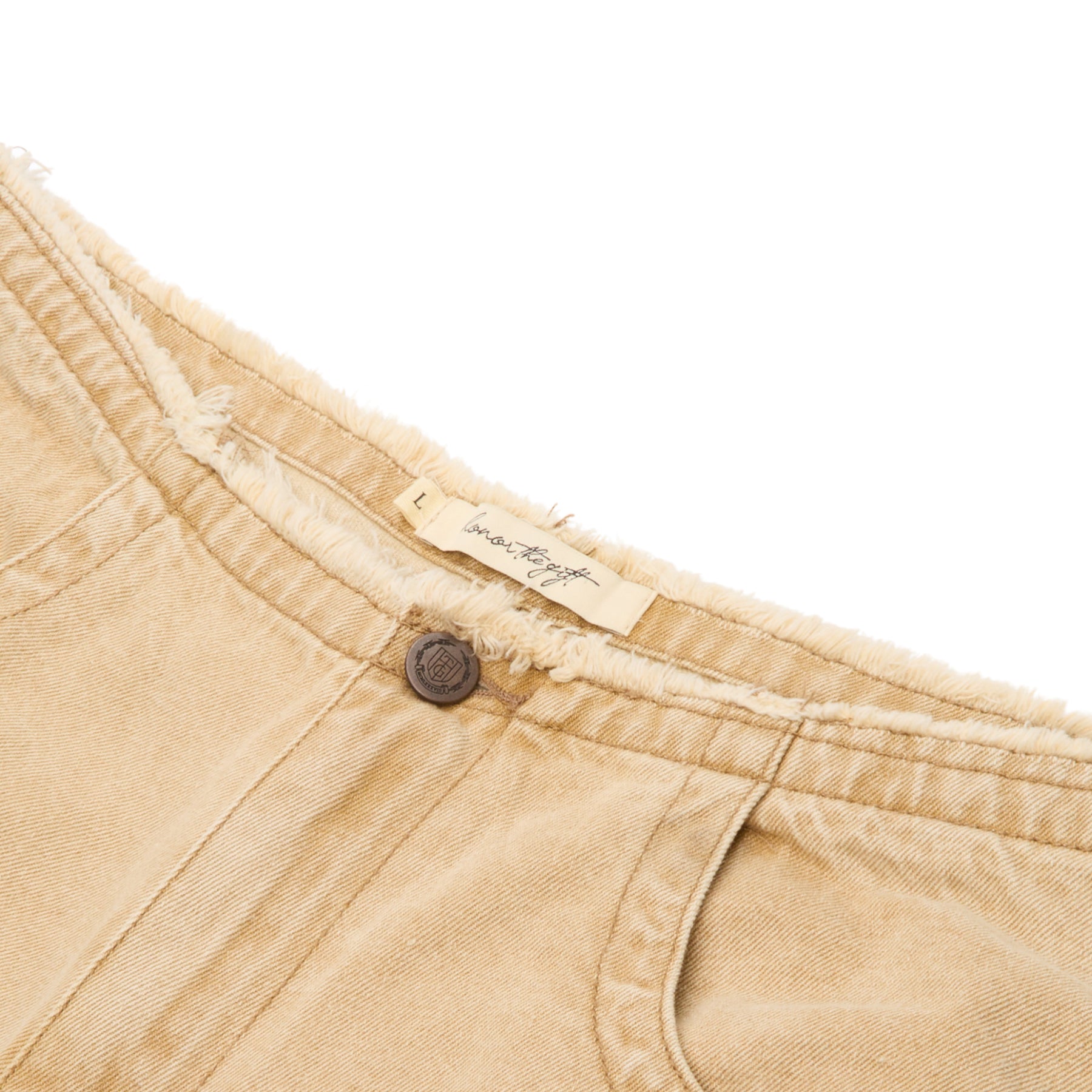 Honor The Gift B-Summer Raw Edge Baggy Short (Tan)