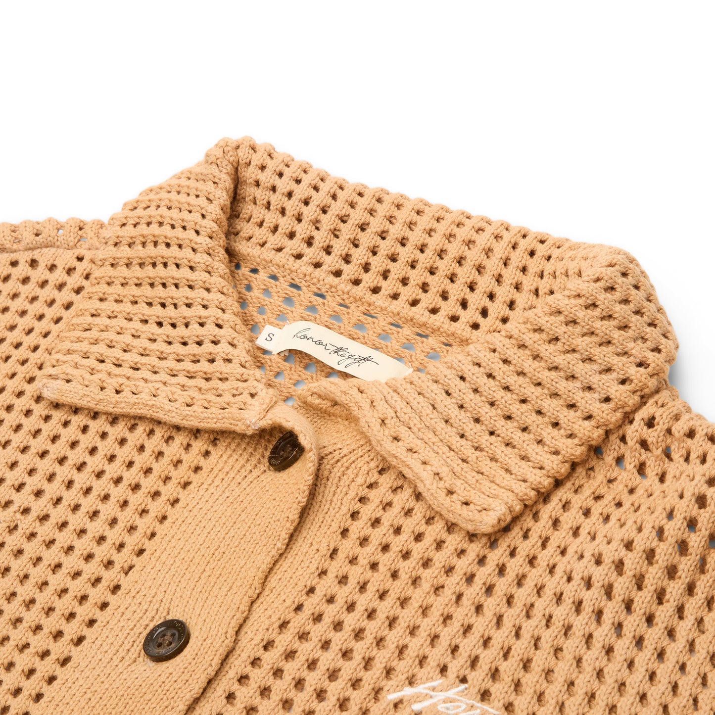 Honor The Gift B-Summer Crochet Ombre Shirt (Tan)