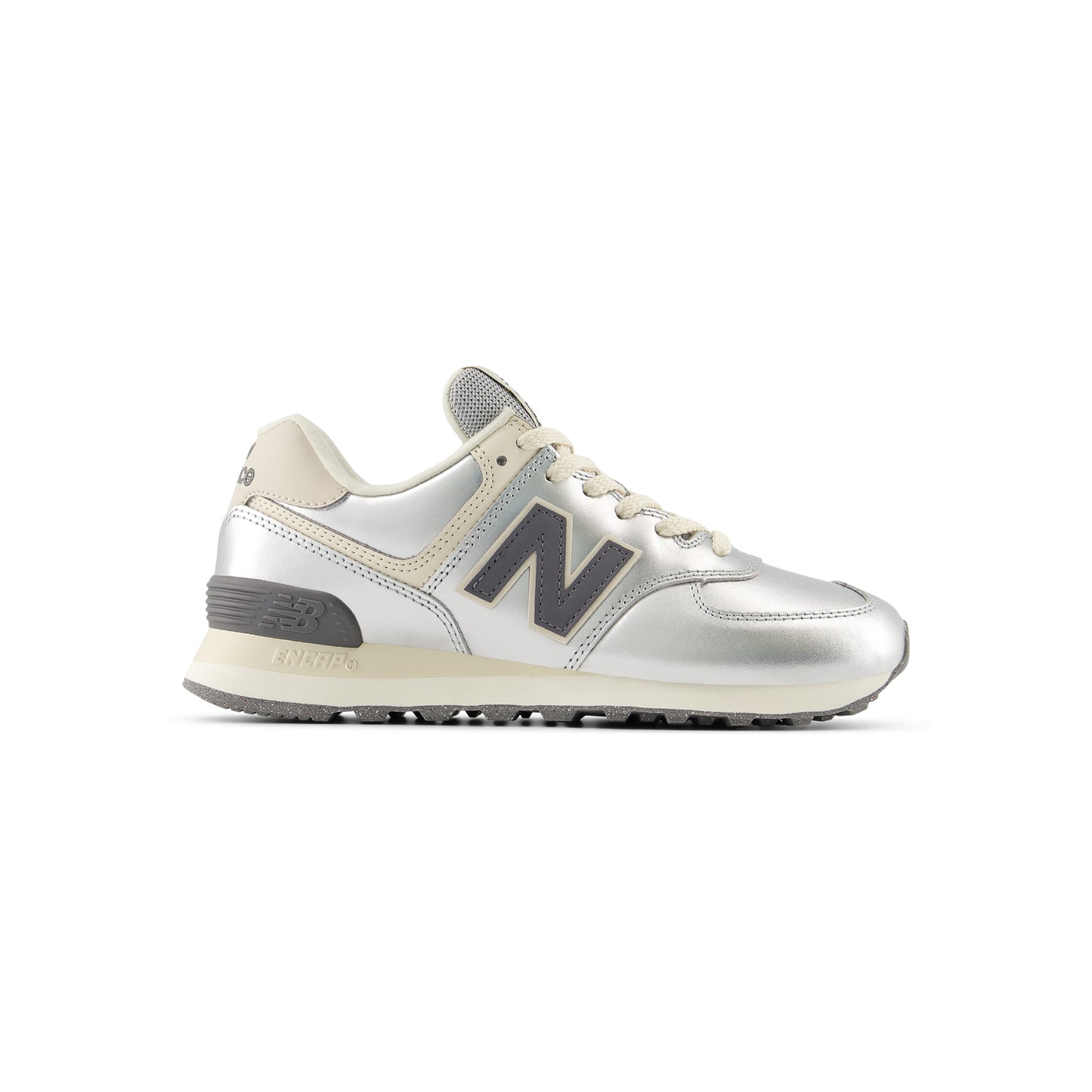 New Balance Womens 574 (Metallic Silver)