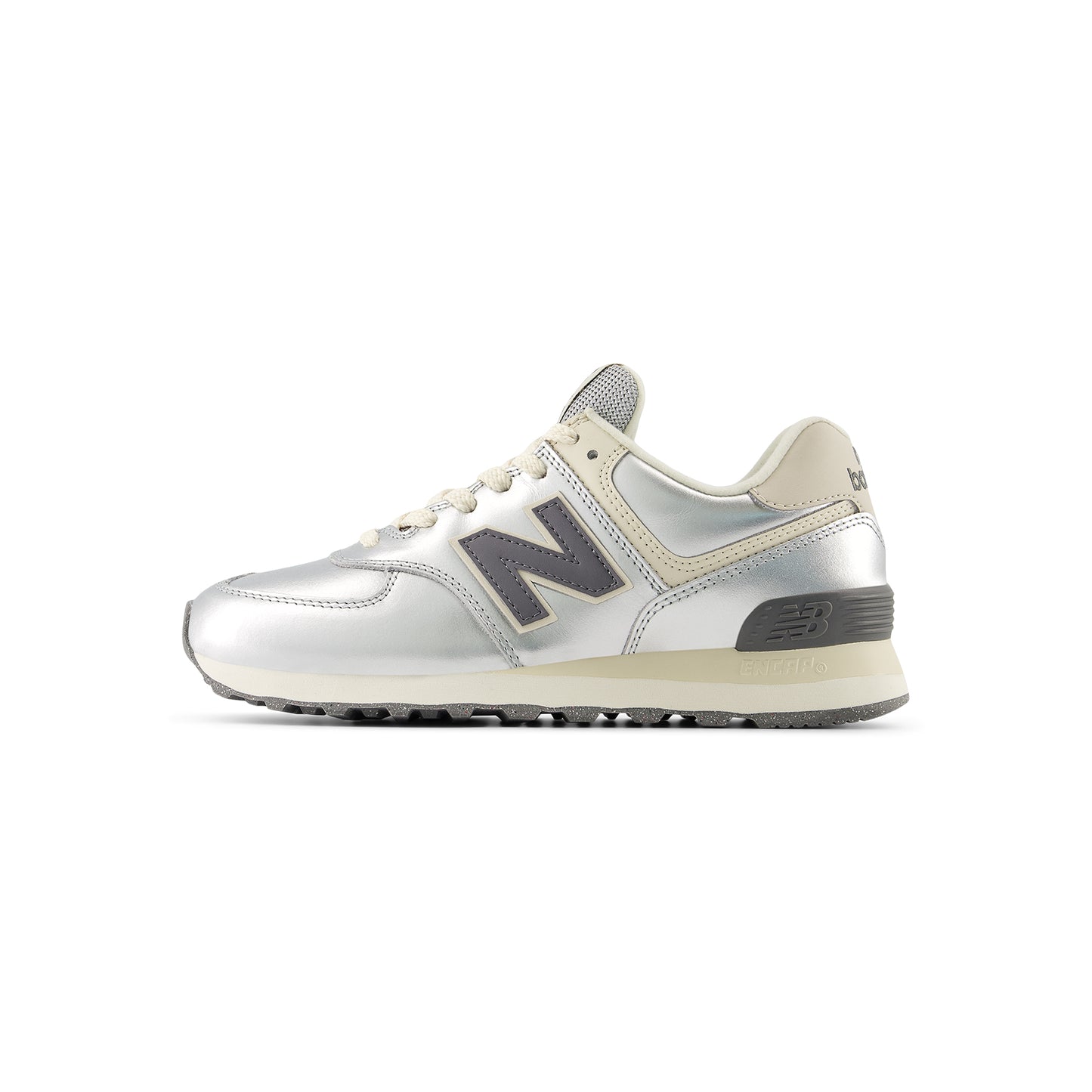 New Balance Womens 574 (Metallic Silver)