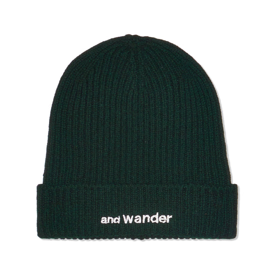 and wander Shetland Wool Cap (Green)