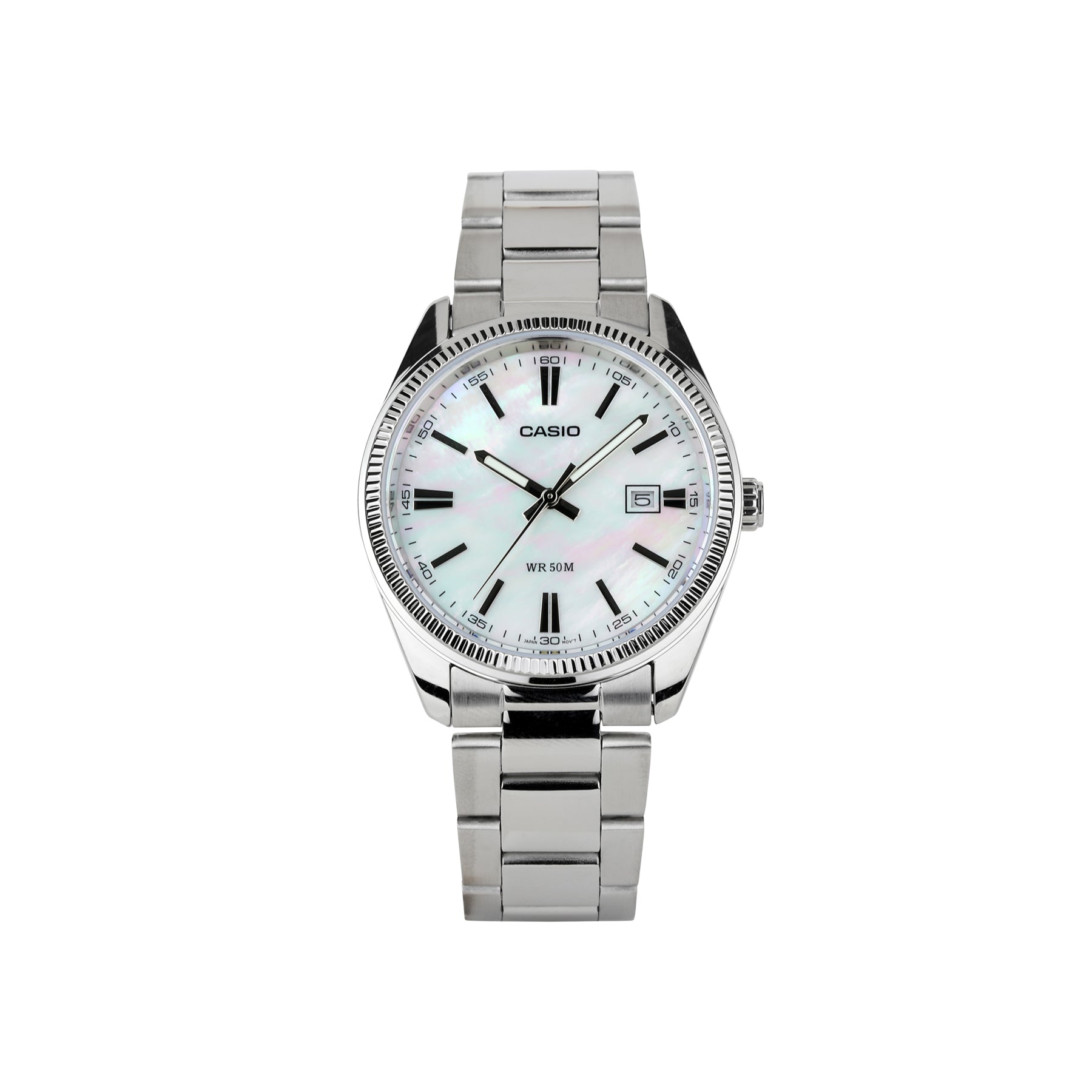 Casio Metal Analog  (Silver / White)
