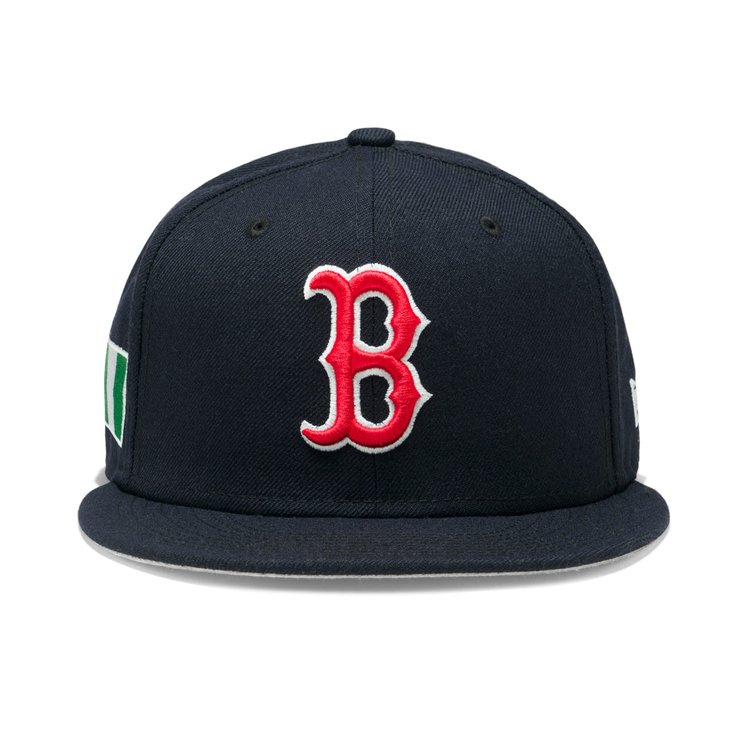 Concepts x New Era 59Fifty Boston Red Sox Nigeria Flag Fitted Hat(Navy)