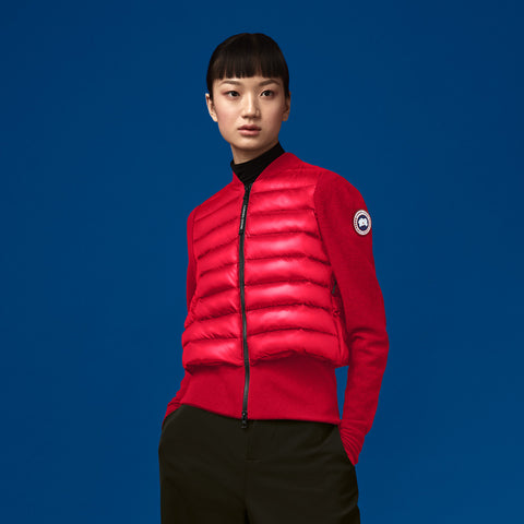 Canada Goose x Angel Chen Womens Hybridge Knit Jacket (Red)