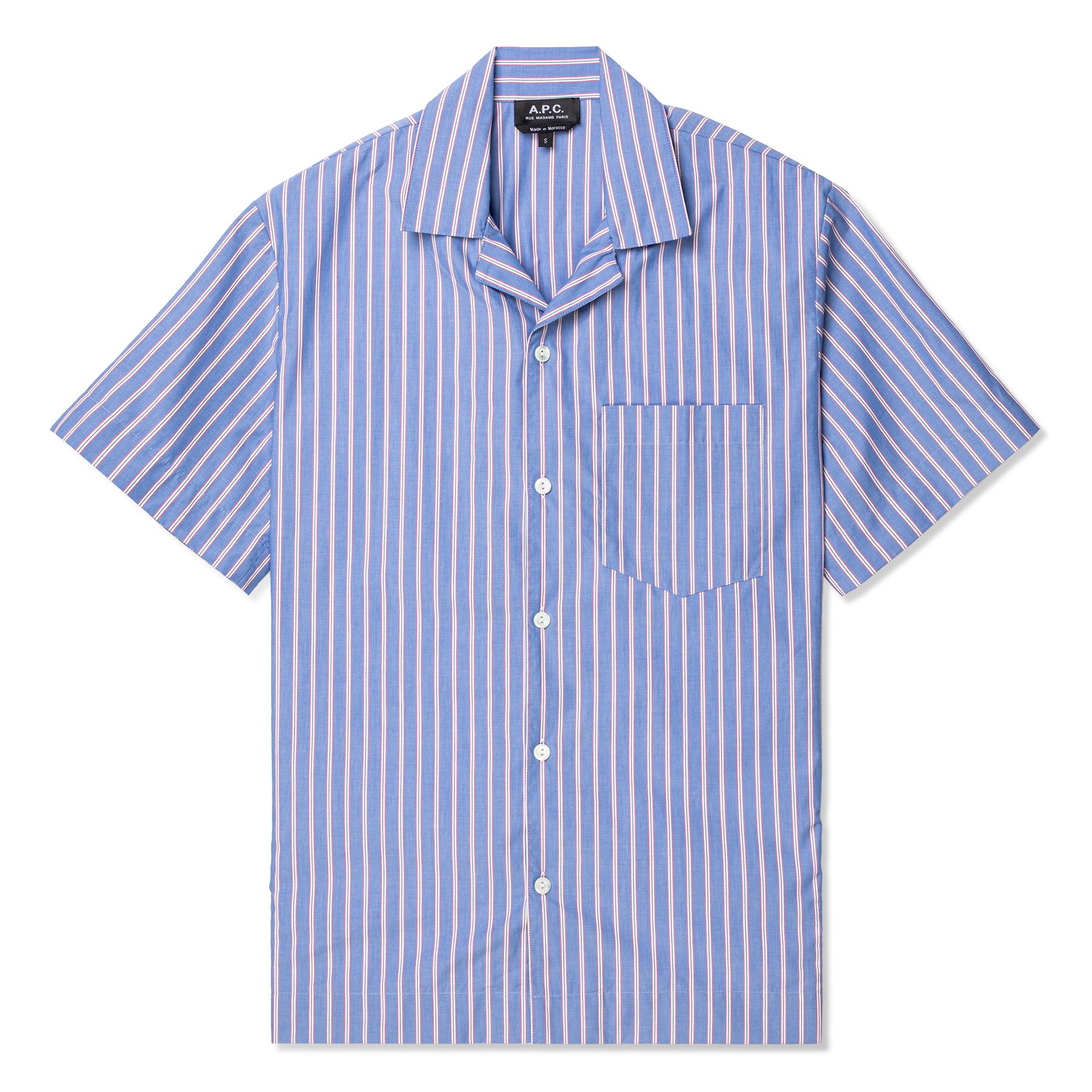 A.P.C. Short Sleeve Shirt (Blue) – CNCPTS