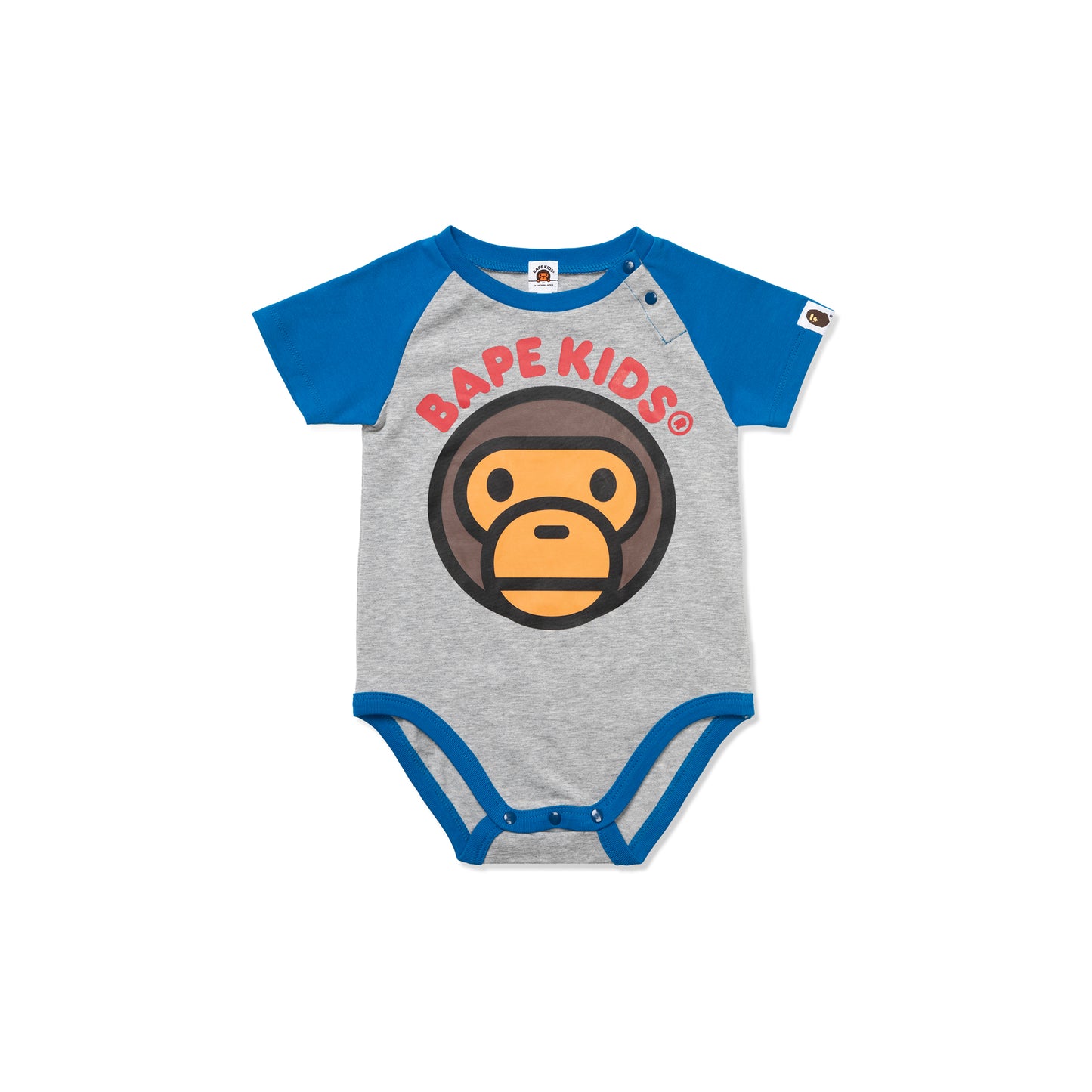 A Bathing Ape Kids Baby Milo Bodysuit (Gray)