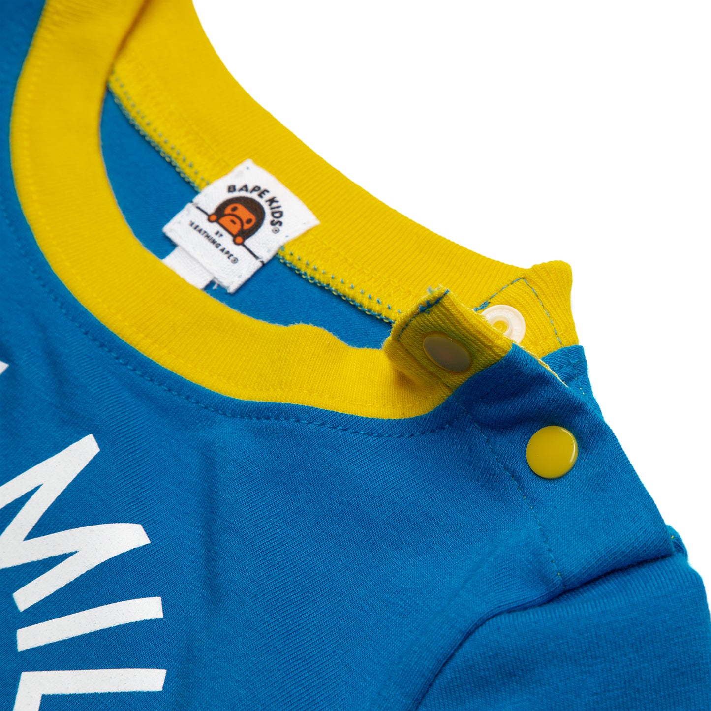 A Bathing Ape kids Baby Milo Stag Beetle Layered Bodysuit (Blue)