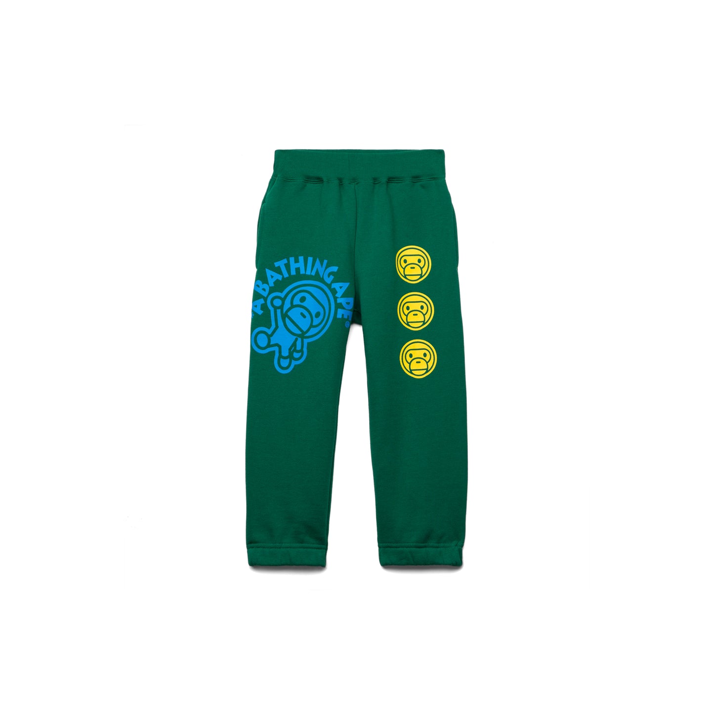A Bathing Ape Kids Multi Baby Milo Print Sweat Pants (Green)