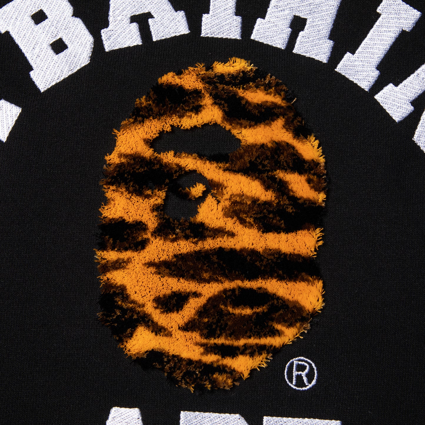 A Bathing Ape Tiger Camo College Relaxed Fit Crewneck (Black)