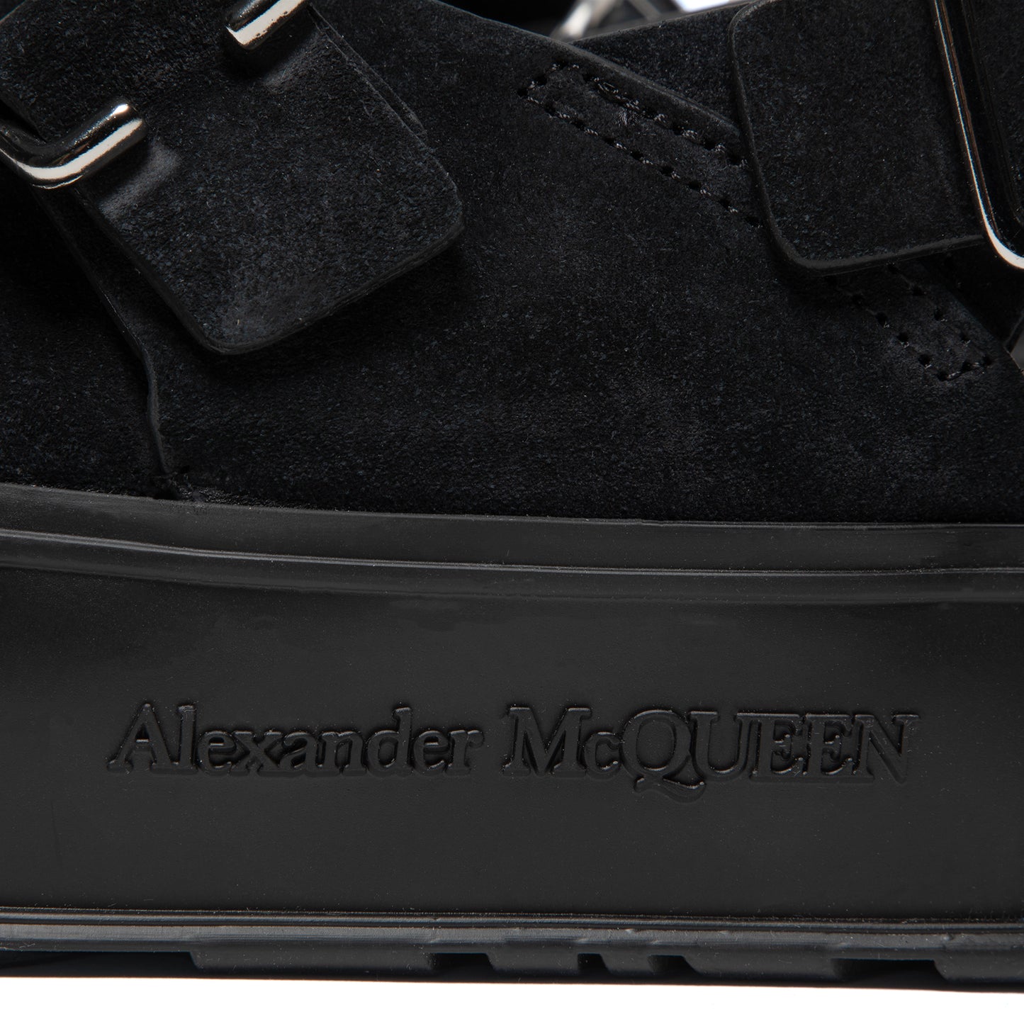 Alexander McQueen Mount Slick Sandal (Black/Silver)