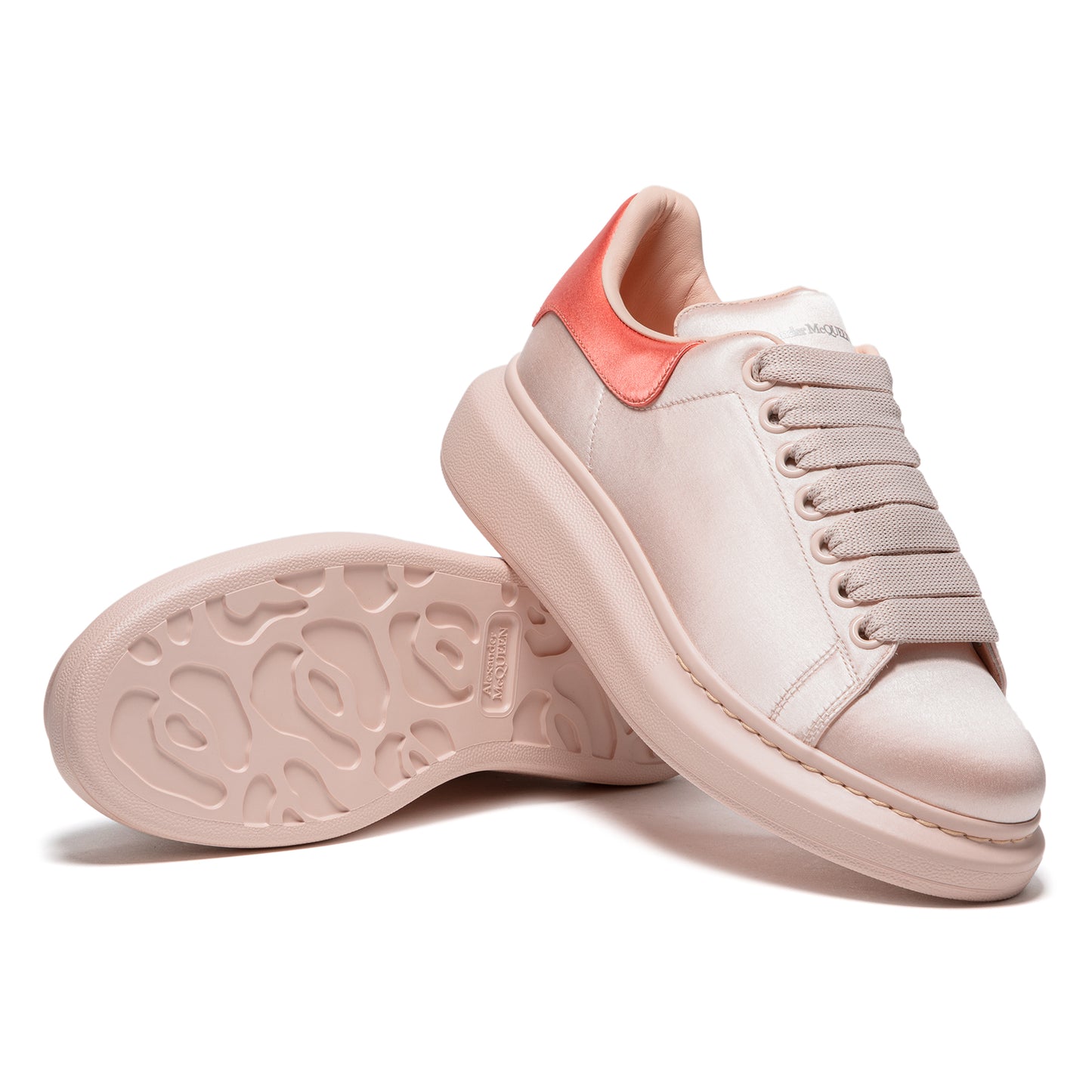 Alexander McQueen Womens Oversized Sneaker (Shell/Coral)