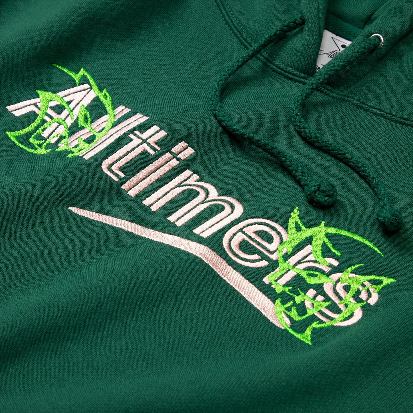 Alltimers Hell Demon Embroidered Hoodie (Dark Green)