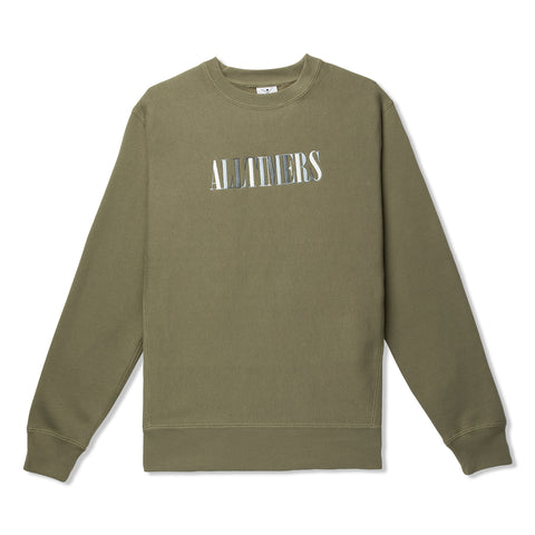 Alltimers Midtown Heavyweight Embroidered Crew (Olive)