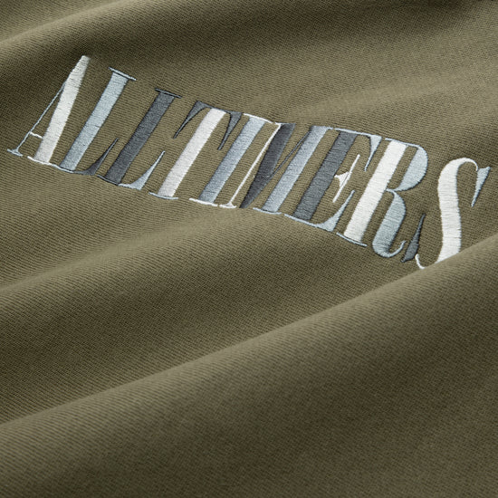 Alltimers Midtown Heavyweight Embroidered Crew (Olive)