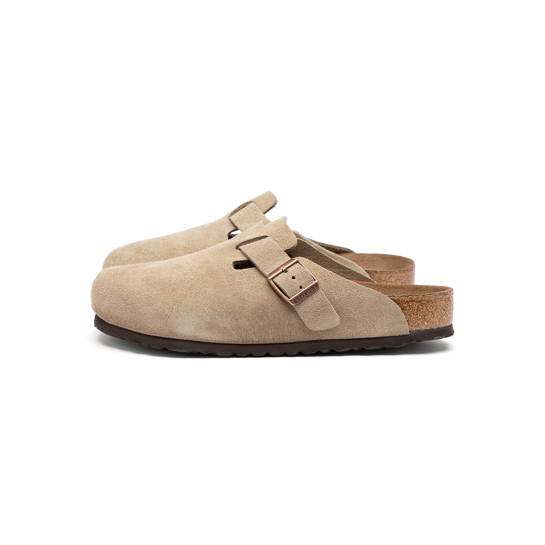 Birkenstock Boston Soft Footbed (Taupe Suede)