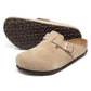 Birkenstock Boston Soft Footbed (Taupe Suede)