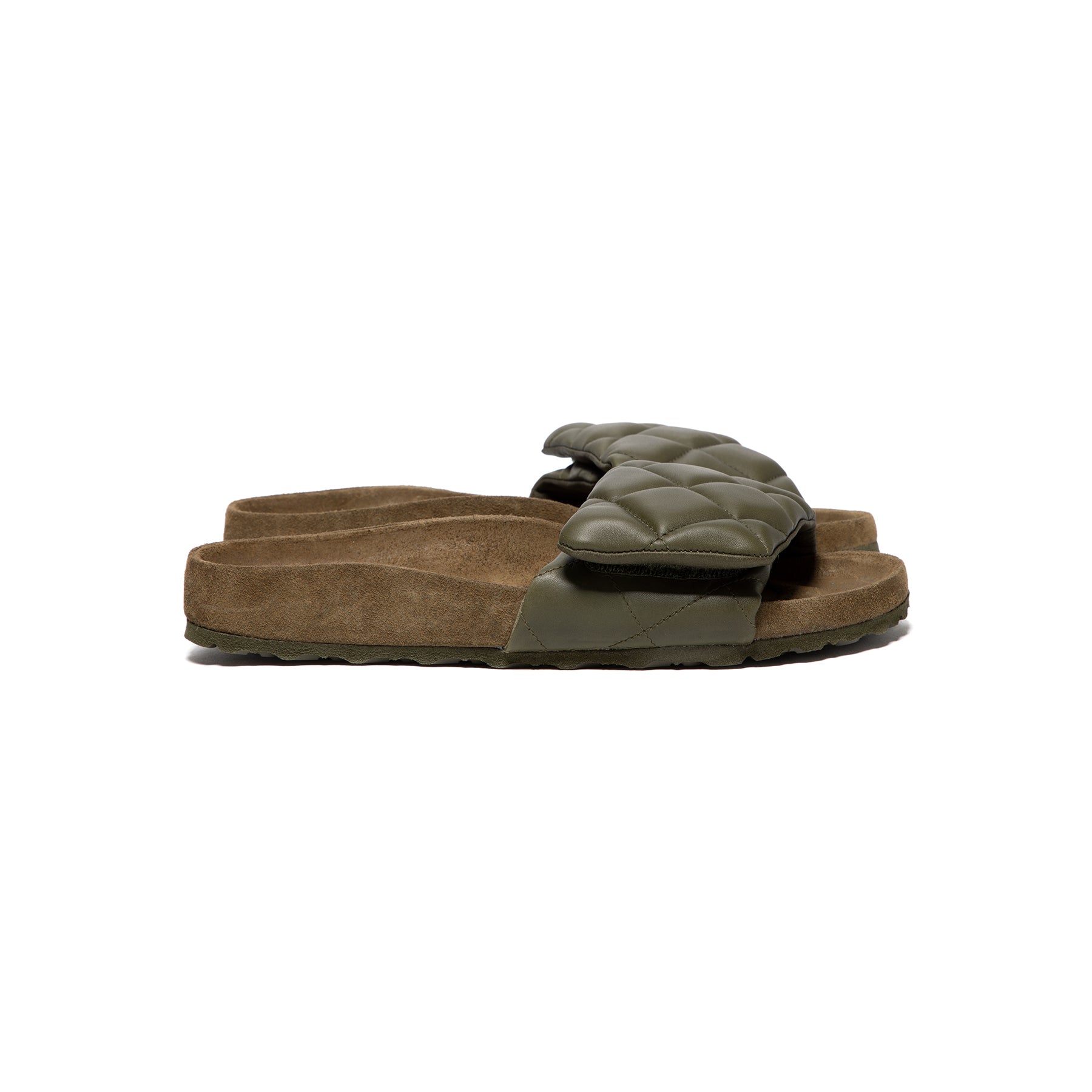 Birkenstock Womens 1774 Sylt Padded Leather Sandal (Dark Olive) 35