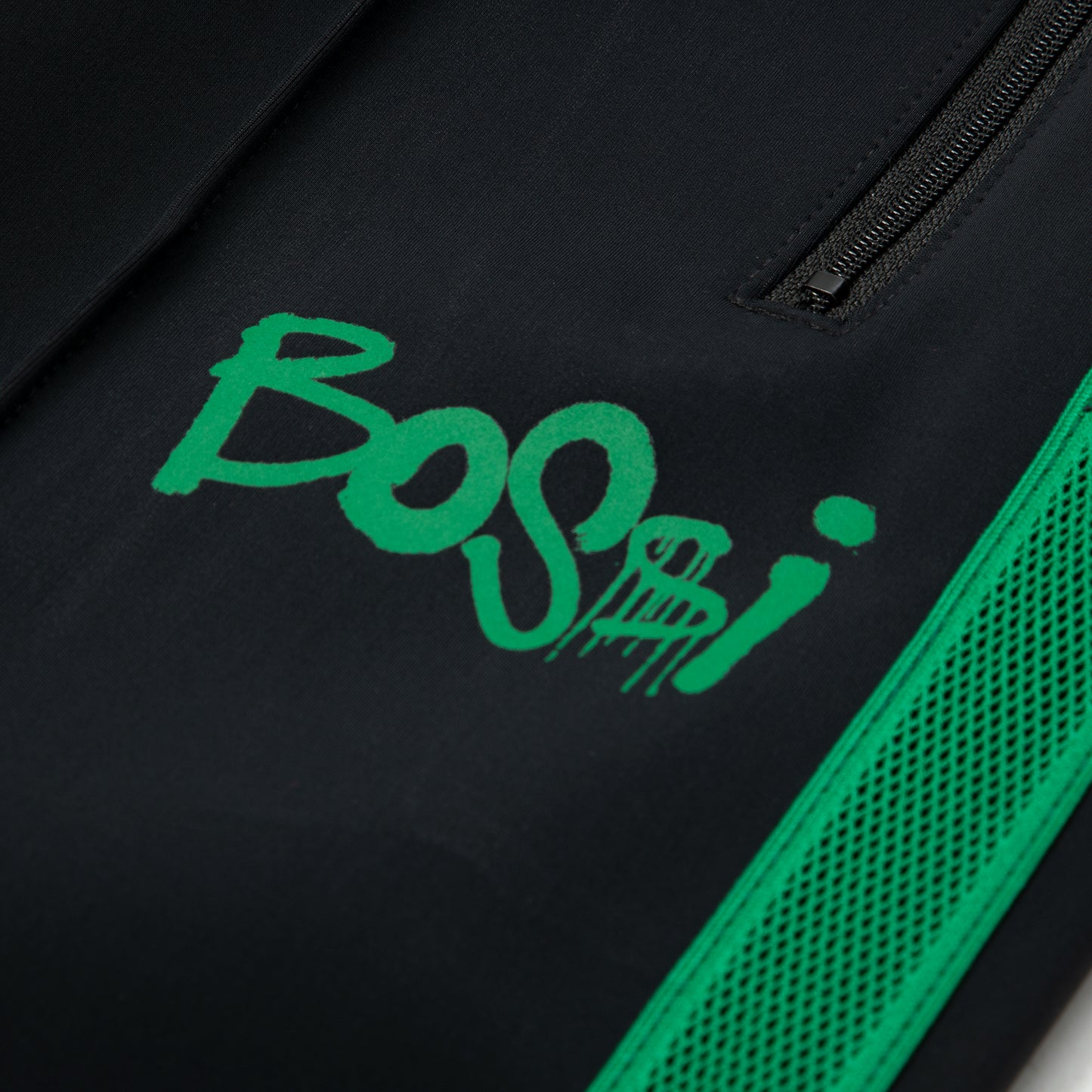 Bossi Neoprene Track Pants (Black/Green)