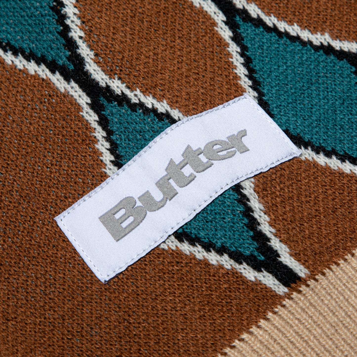 Butter Goods Diamond Knit Cardigan (Nutmeg)