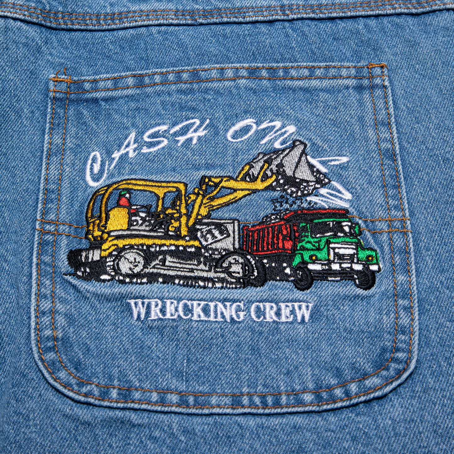 CASH ONLY Wrecking Baggy Jeans (Washed Indigo)
