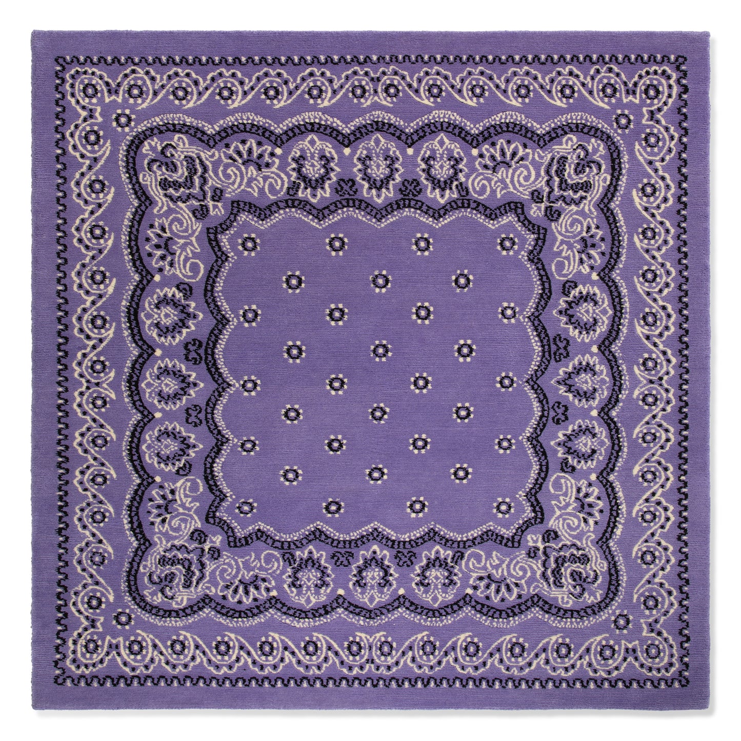 Concepts x Norseen Seabrook Paisley 4x4 Bandana Rug (Purple/Haze)