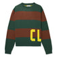 Cliff Team Logo Jacquard Knit Sweater (Downtown Brown)