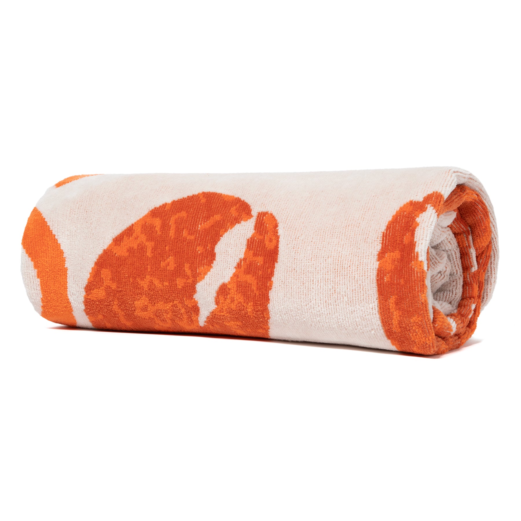 CNCPTS Lobster Beach Towel (White/Orange)