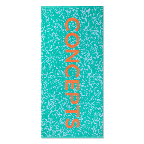 Concepts Logo Splatter Beach Towel (Teal/Orange)