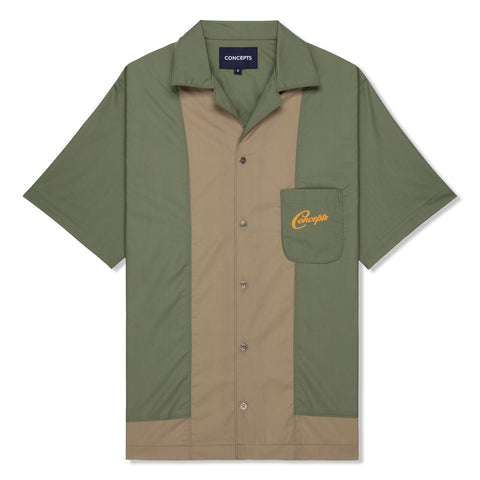 Concepts Camp Shirt (Cream/Green)
