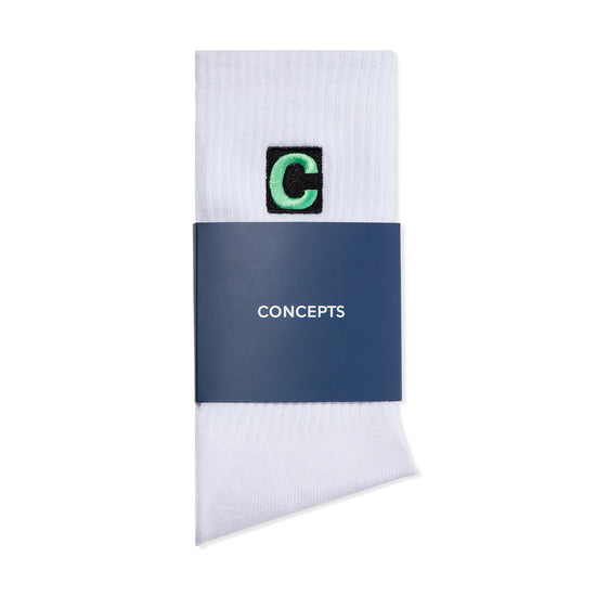 Concepts Random C Sock (White/Black/Green)