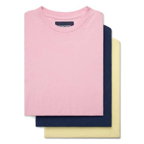 Concepts 3 Pack Tee (Fawn/Navy/Pink)