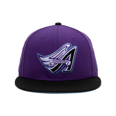 Concepts x New Era 5950 Anaheim Angels Fitted Hat (True Purple)