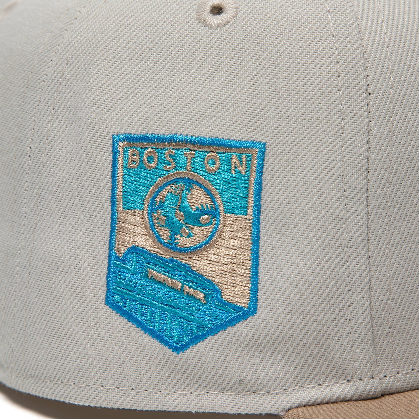 Concepts x New Era 5950 Boston Red Sox Fitted Hat (Stone/Vice Blue)